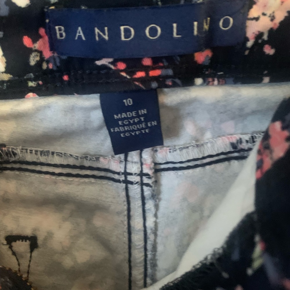 Pre Owned Women’s Juniors Bandolino Skimmer Capri Style Pants Floral Sz 10 - Picture 12 of 12